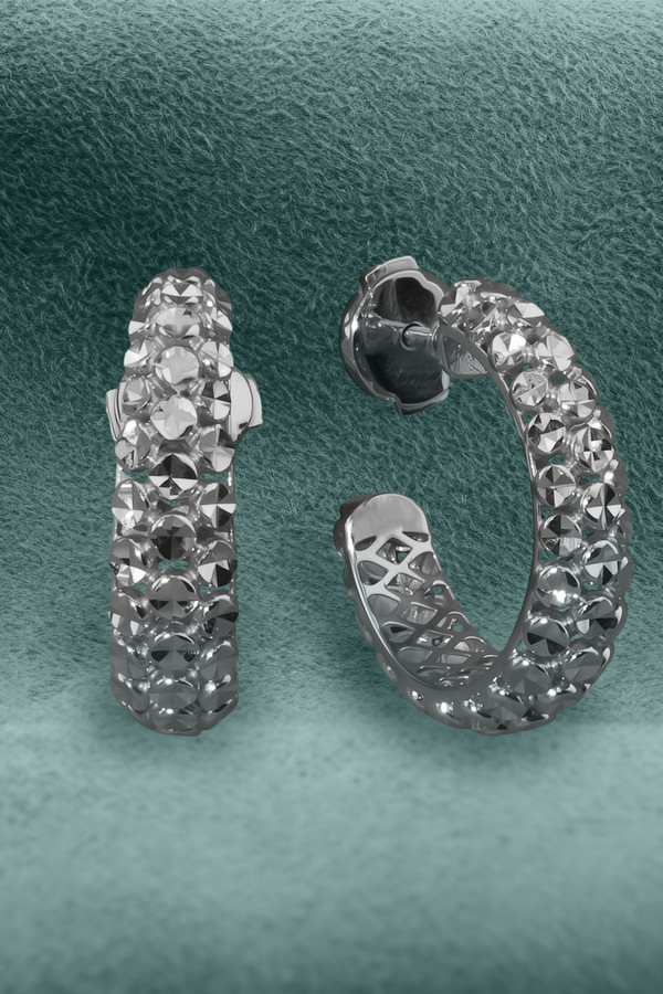 Серьги из белого золота 585 пробы