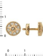 Серьги из золота c бриллиантами и перламутром