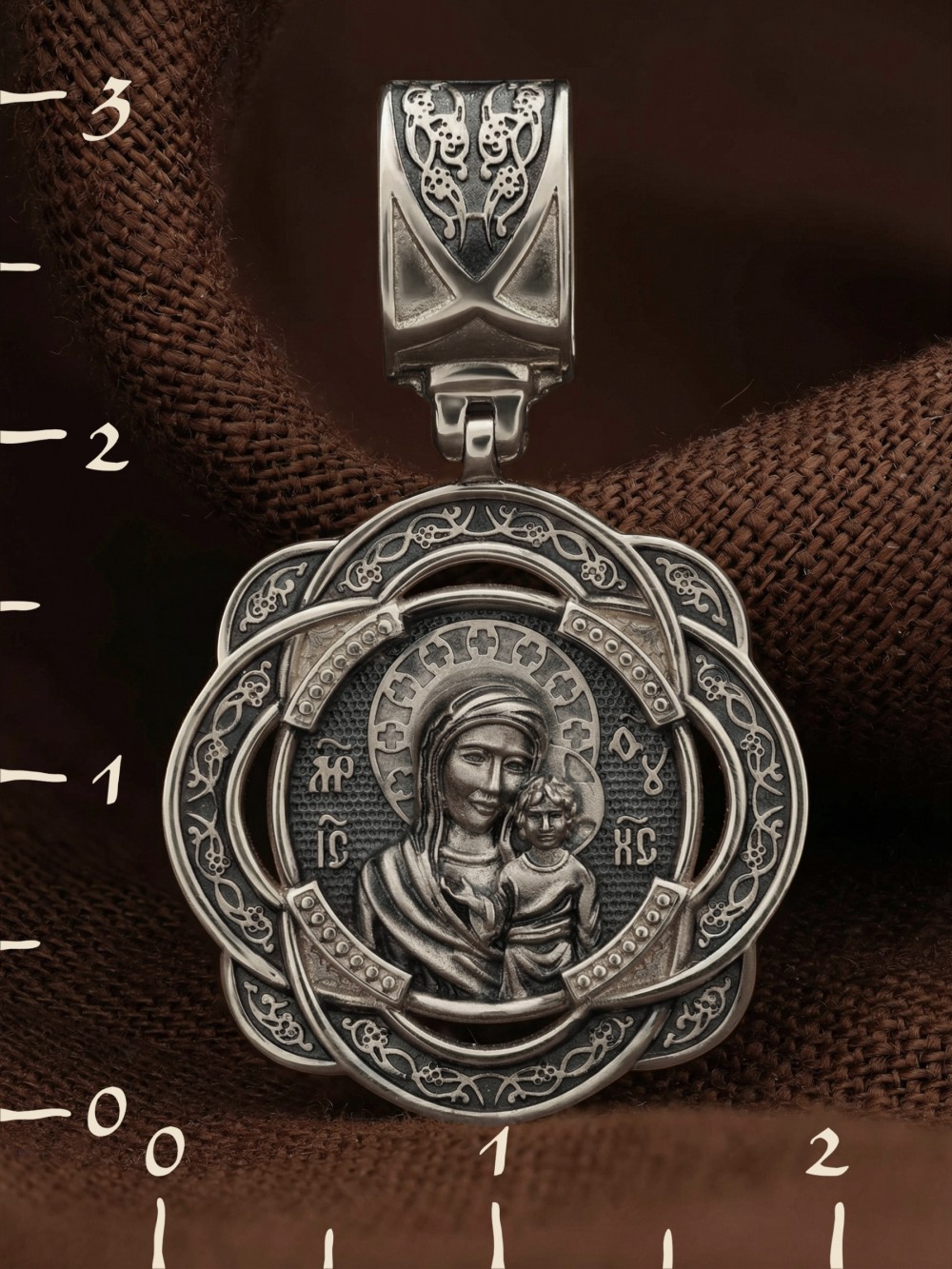 Образок из белого золота 585 пробы