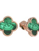 Серьги из золота c малахитом