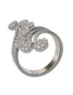 Кольцо из белого золота c бриллиантами