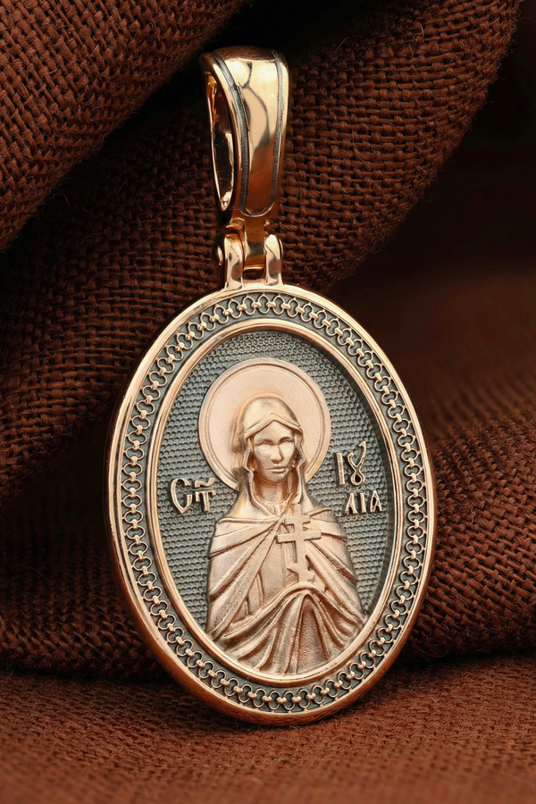 Образок из красного золота 585 пробы