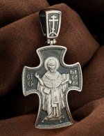 Крест из серебра 960 пробы и золота 585 пробы