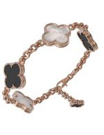 Браслет из золота c ониксом и перламутром