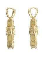 Крест из лимонного золота c бивнем мамонта