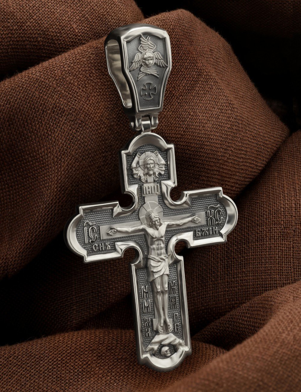 Крест из белого золота