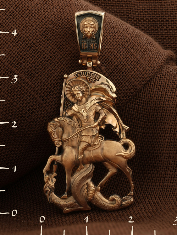 Нательная икона из красного золота 585 пробы