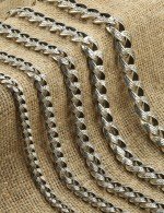 Цепь из серебра c рубином