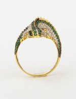 Кольцо из лимонного золота c фианитом