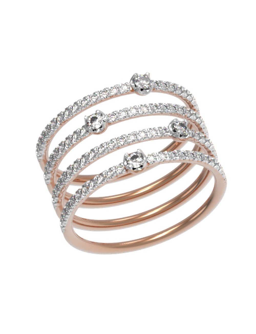 Кольцо из золота c бриллиантами