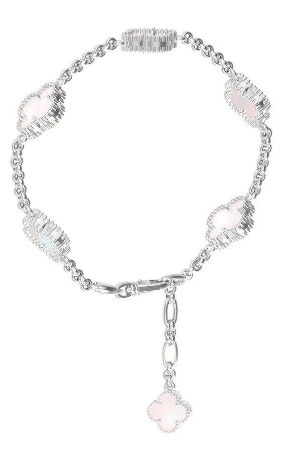 Браслет из белого золота c перламутром