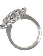 Кольцо из белого золота c бриллиантами