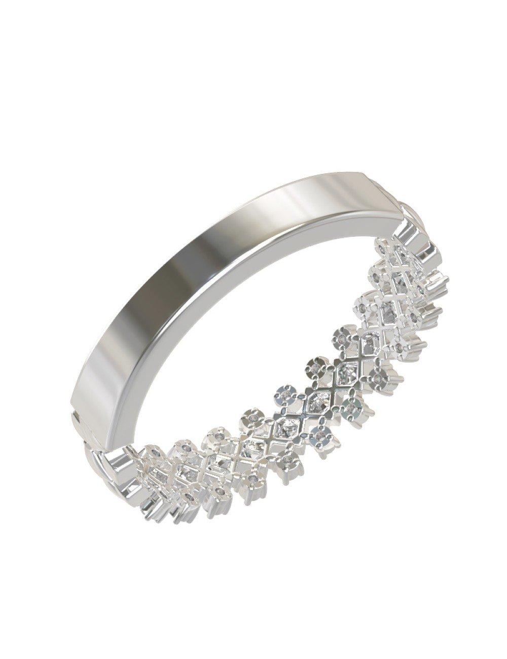 Кольцо из белого золота c бриллиантами