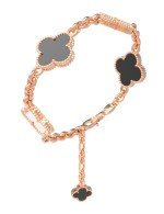 Браслет из золота c ониксом и перламутром