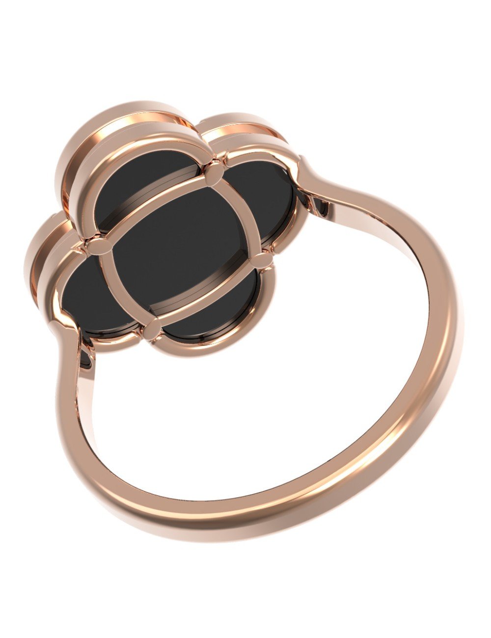 Кольцо из золота c ониксом