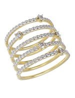 Кольцо из лимонного золота c бриллиантами