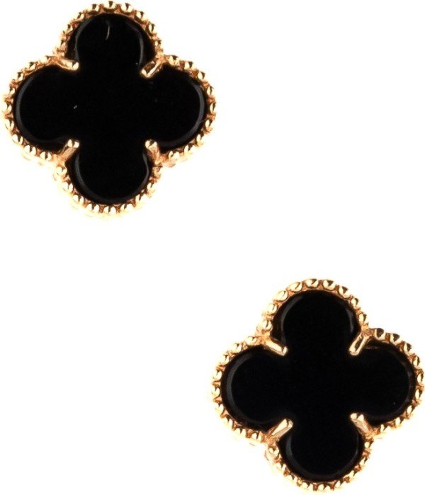 Серьги из золота c ониксом