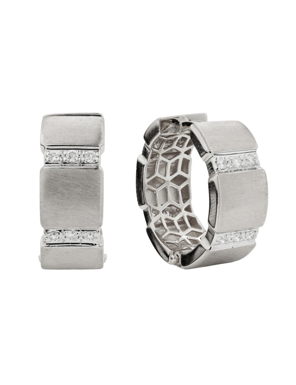 Серьги из белого золота c бриллиантами