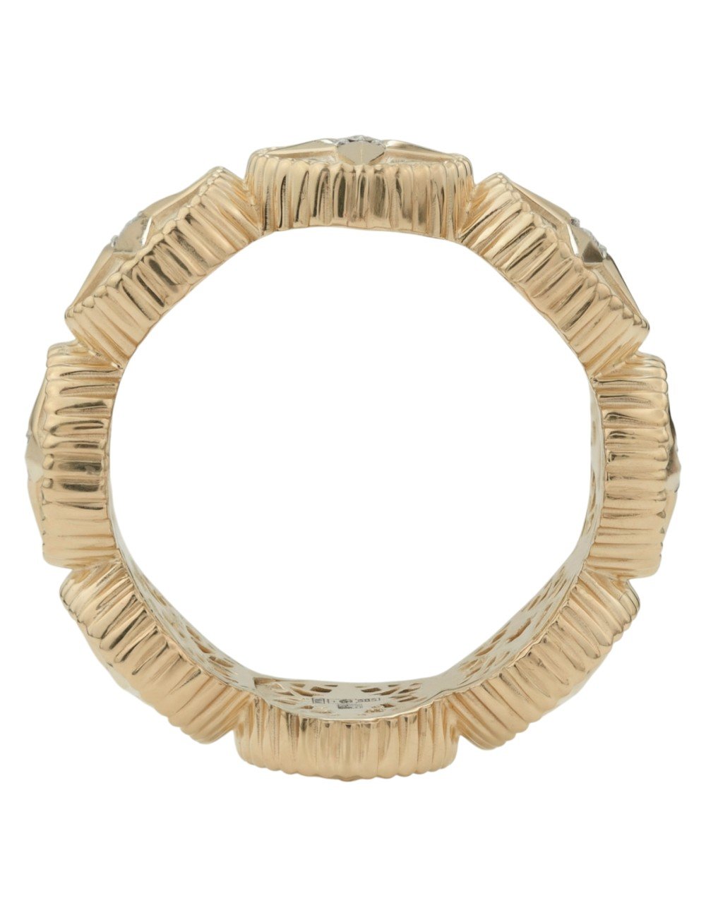 Кольцо из золота c бриллиантами, ониксом и перламутром