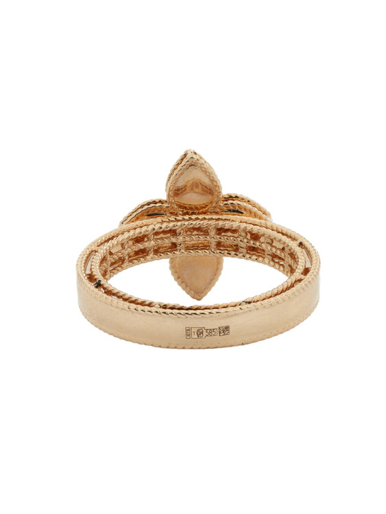 Кольцо из красного золота 585 пробы c бриллиантами