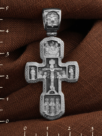 Крест из белого золота 585 пробы