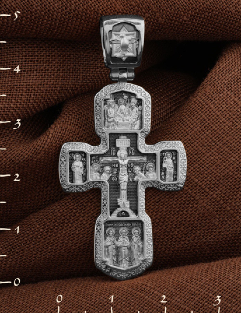 Крест из белого золота