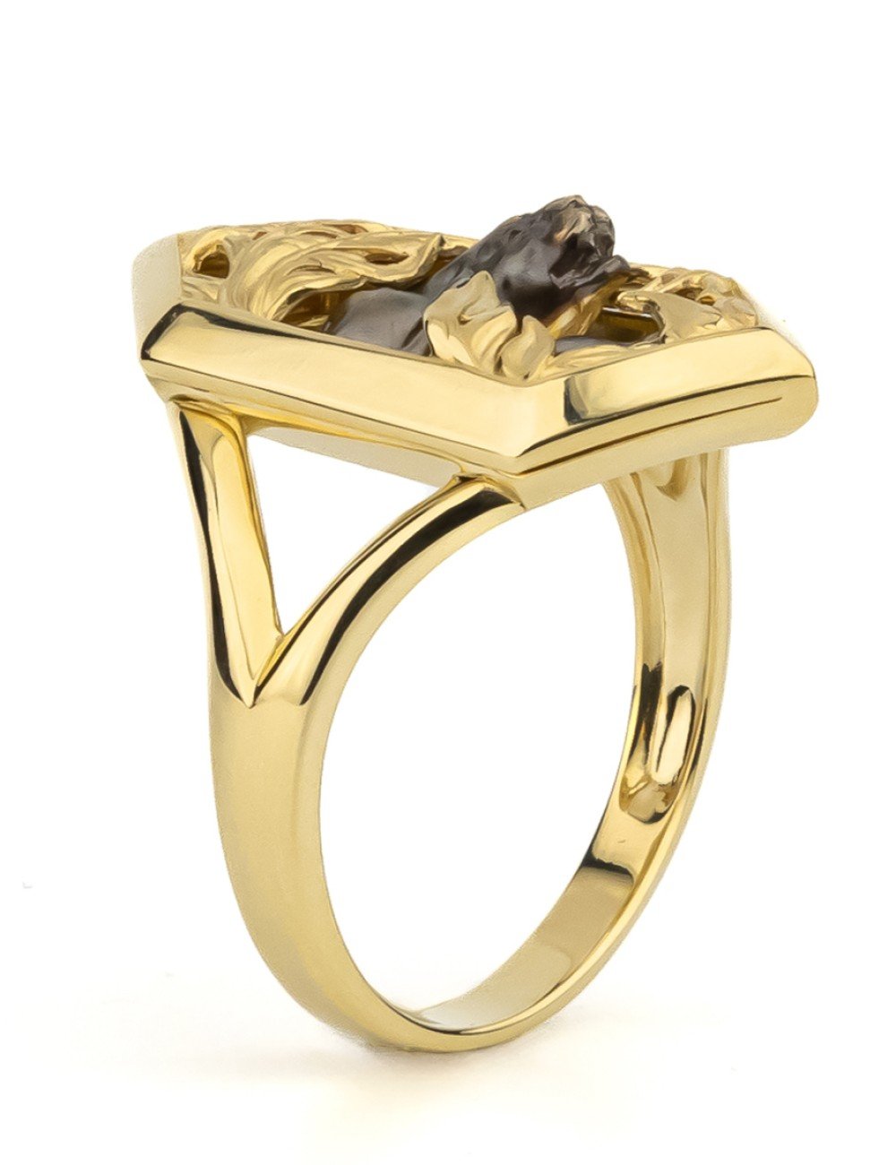 Кольцо из лимонного золота