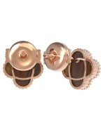 Серьги из золота c тигровым глазом