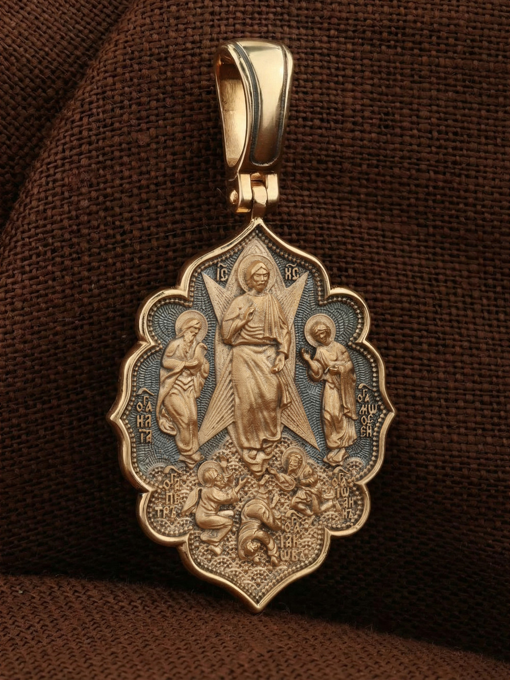 Нательная икона из красного золота 585 пробы