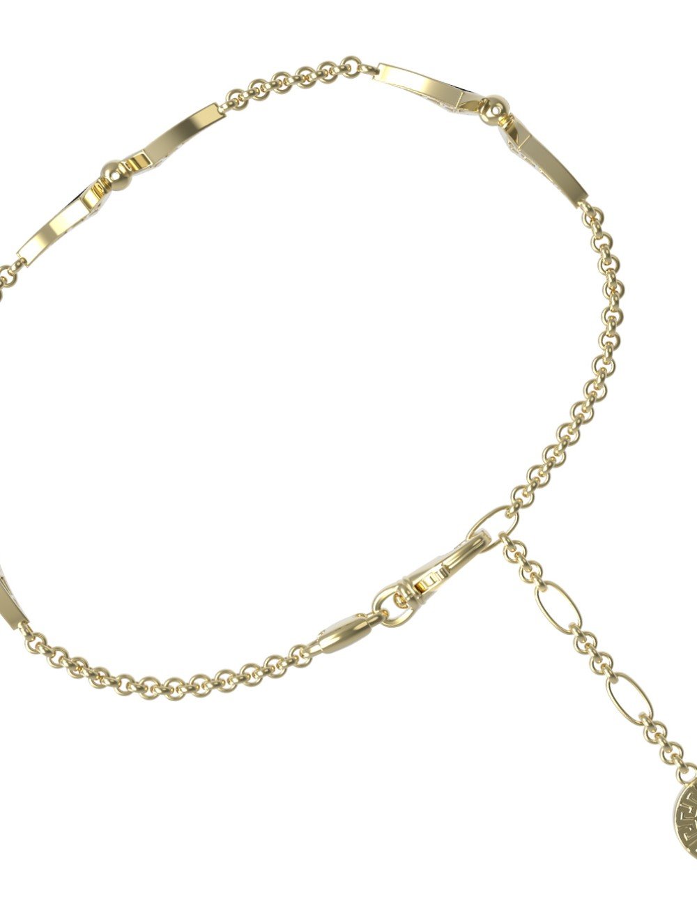 Браслет из лимонного золота c малахитом и перламутром