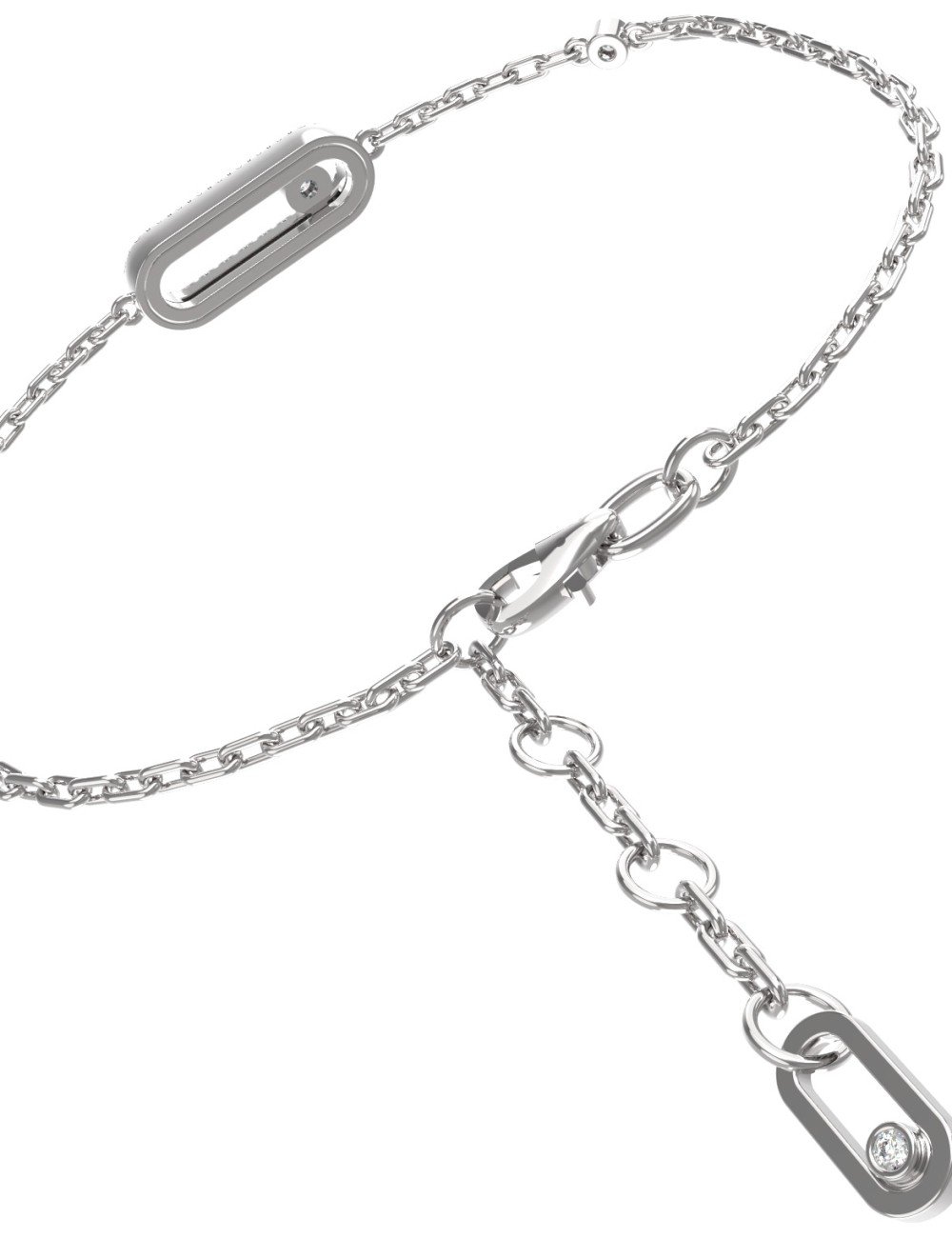 Браслет из белого золота c бриллиантами