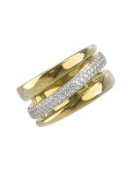 Кольцо из лимонного золота c бриллиантами