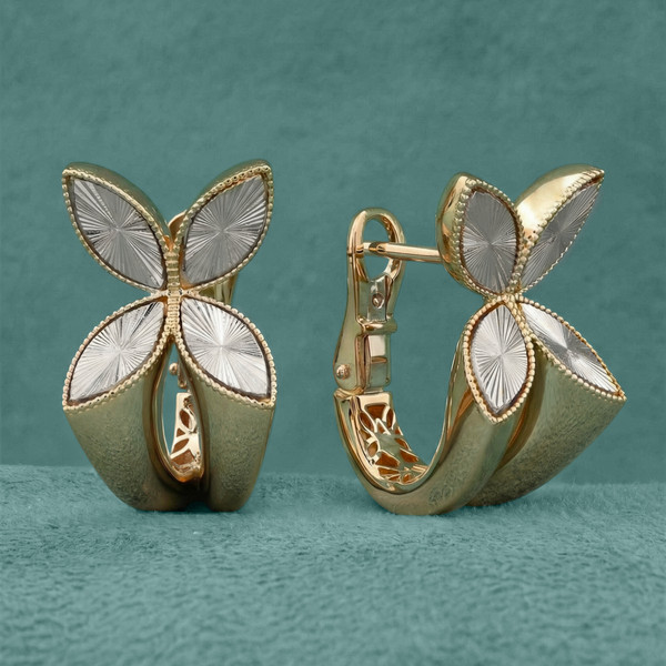 Серьги из красного золота 585 пробы