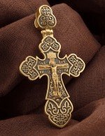 Крест из лимонного золота