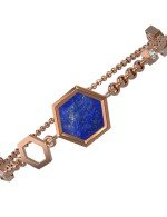 Браслет из золота c бриллиантами, лазуритом и перламутром