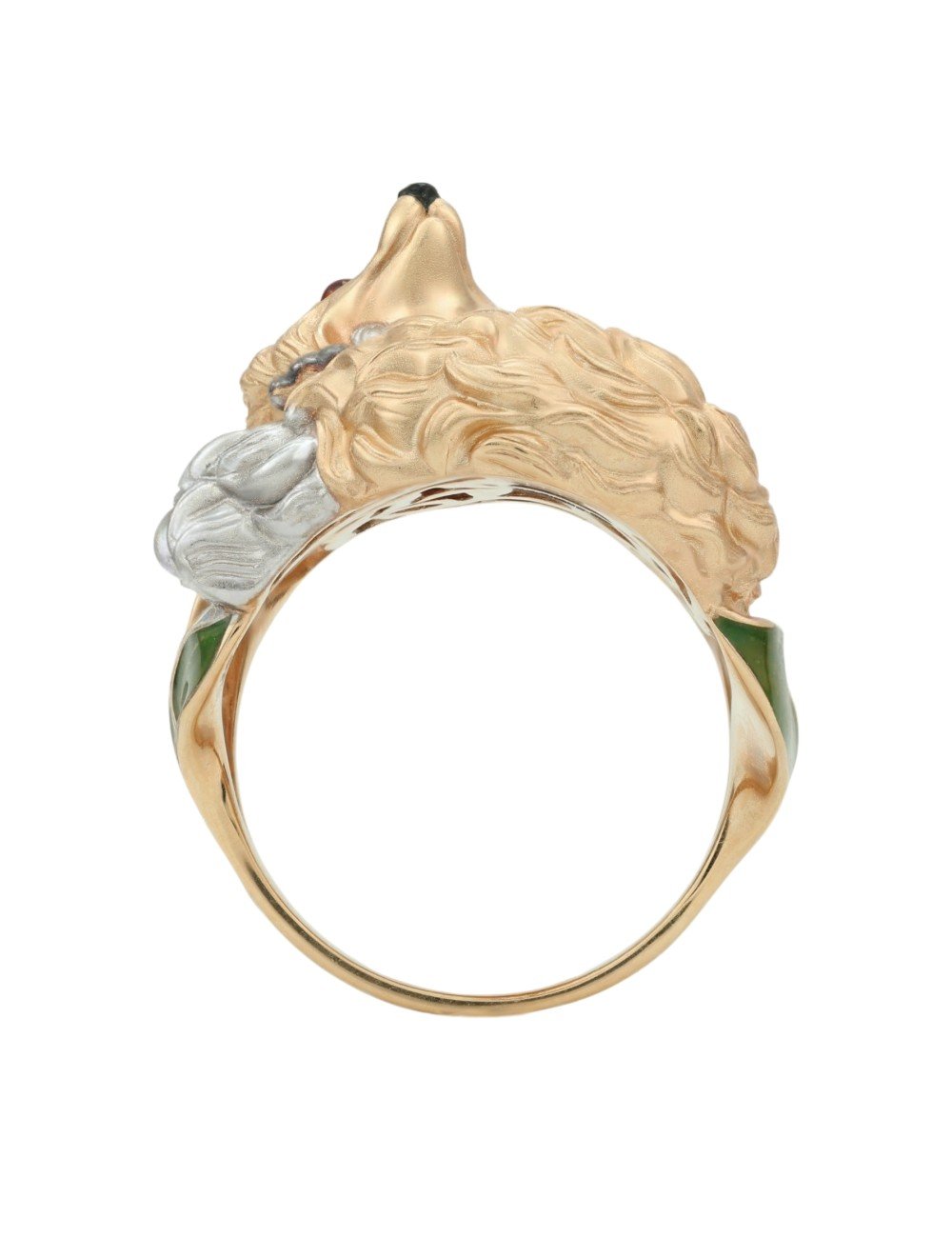 Кольцо из золота c эмалью