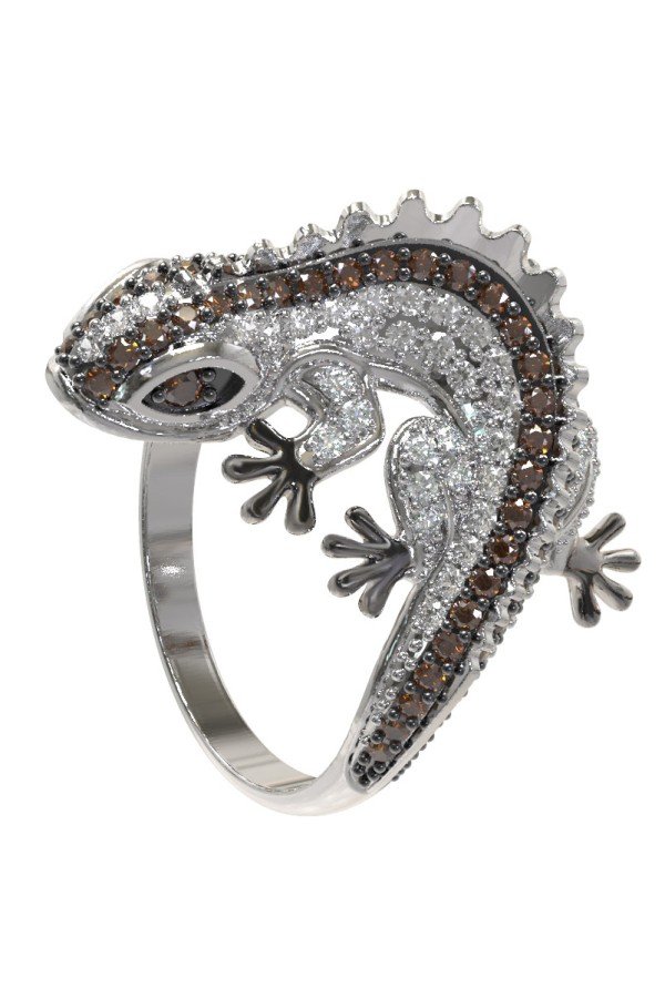 Кольцо из белого золота c фианитом