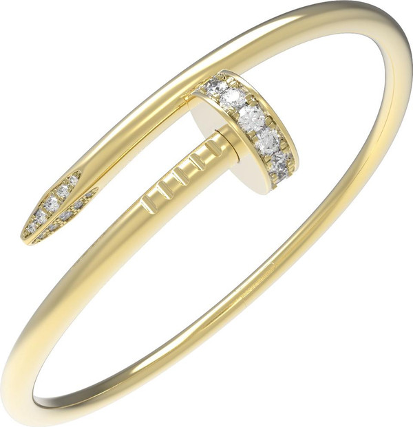 Браслет из лимонного золота 585 пробы c бриллиантами