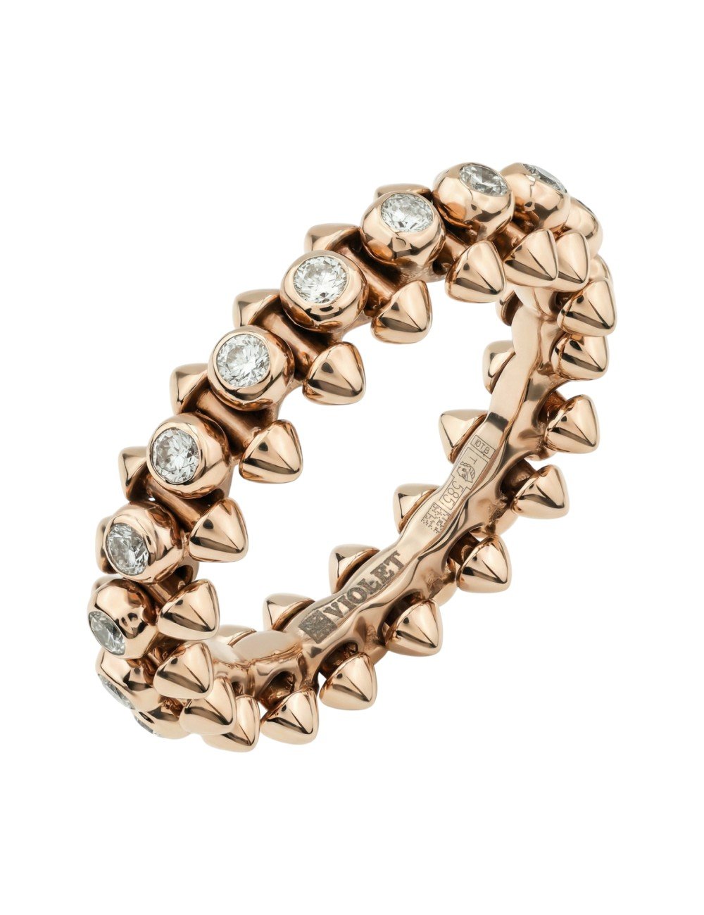 Кольцо из розового золота c бриллиантами