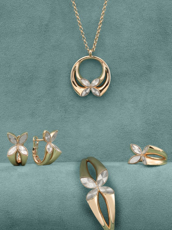 Браслет из красного золота 585 пробы c рубином