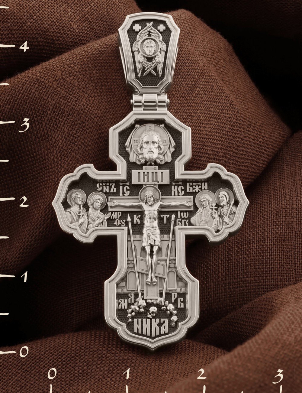 Крест из белого золота