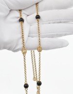 Колье из лимонного золота c ониксом