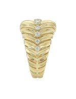 Кольцо из лимонного золота c бриллиантами