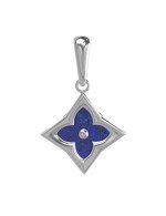 Подвеска из белого золота c лазуритом