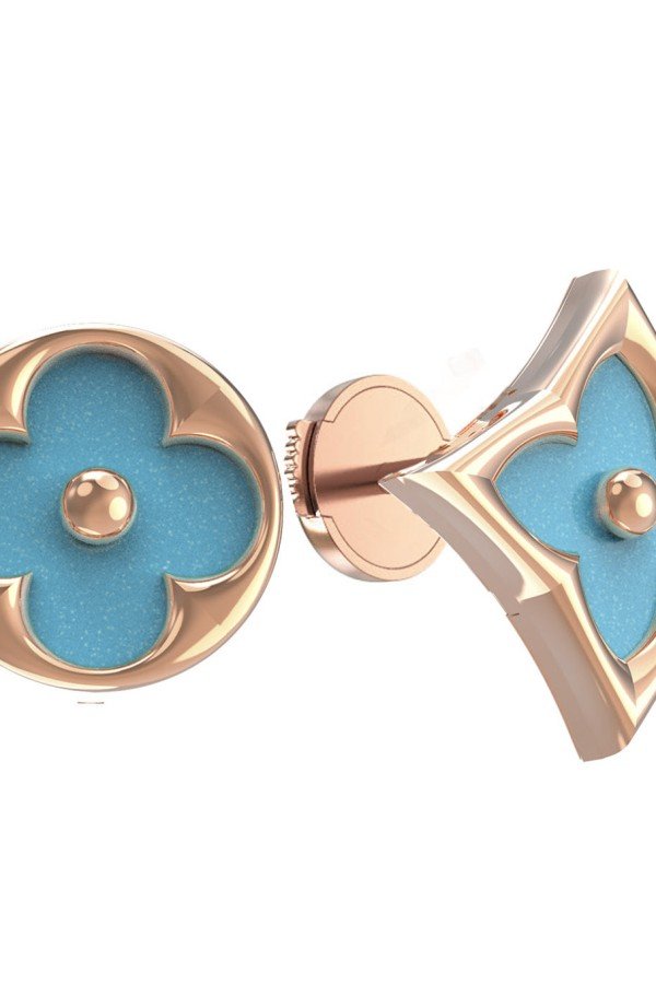 Серьги из золота c бирюзой