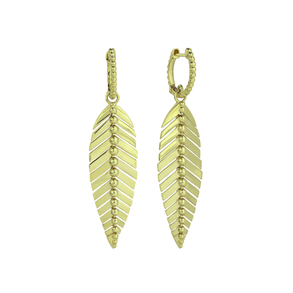 Серьги из лимонного золота 585 пробы