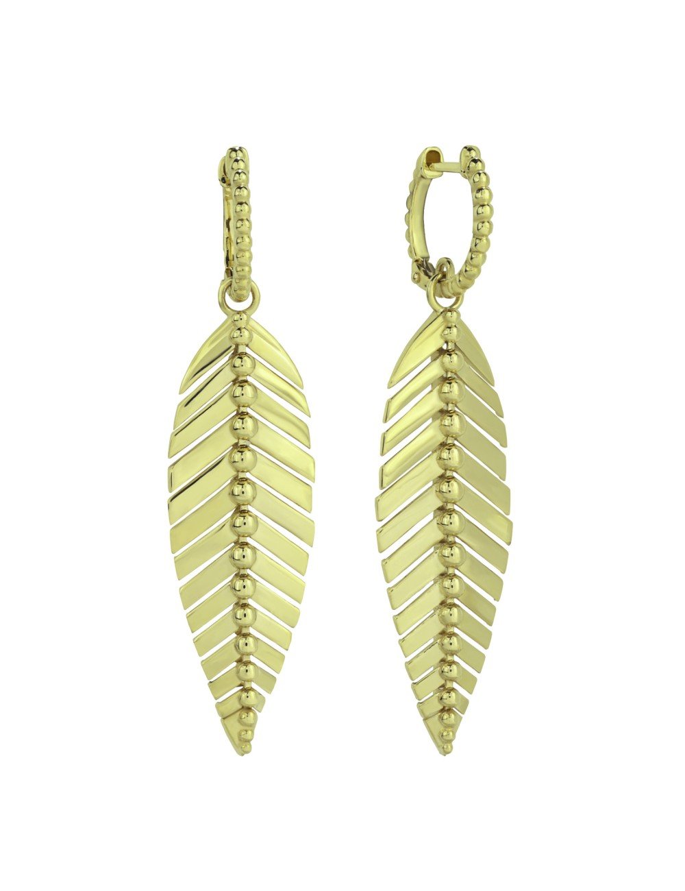 Серьги из лимонного золота