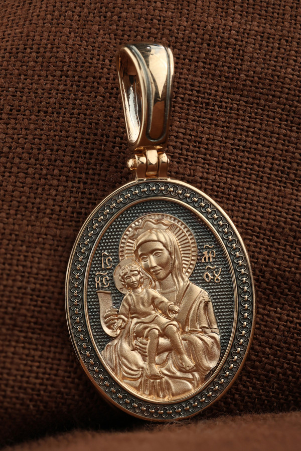 Нательная икона из красного золота 585 пробы