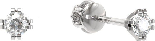 Серьги из белого золота c бриллиантами