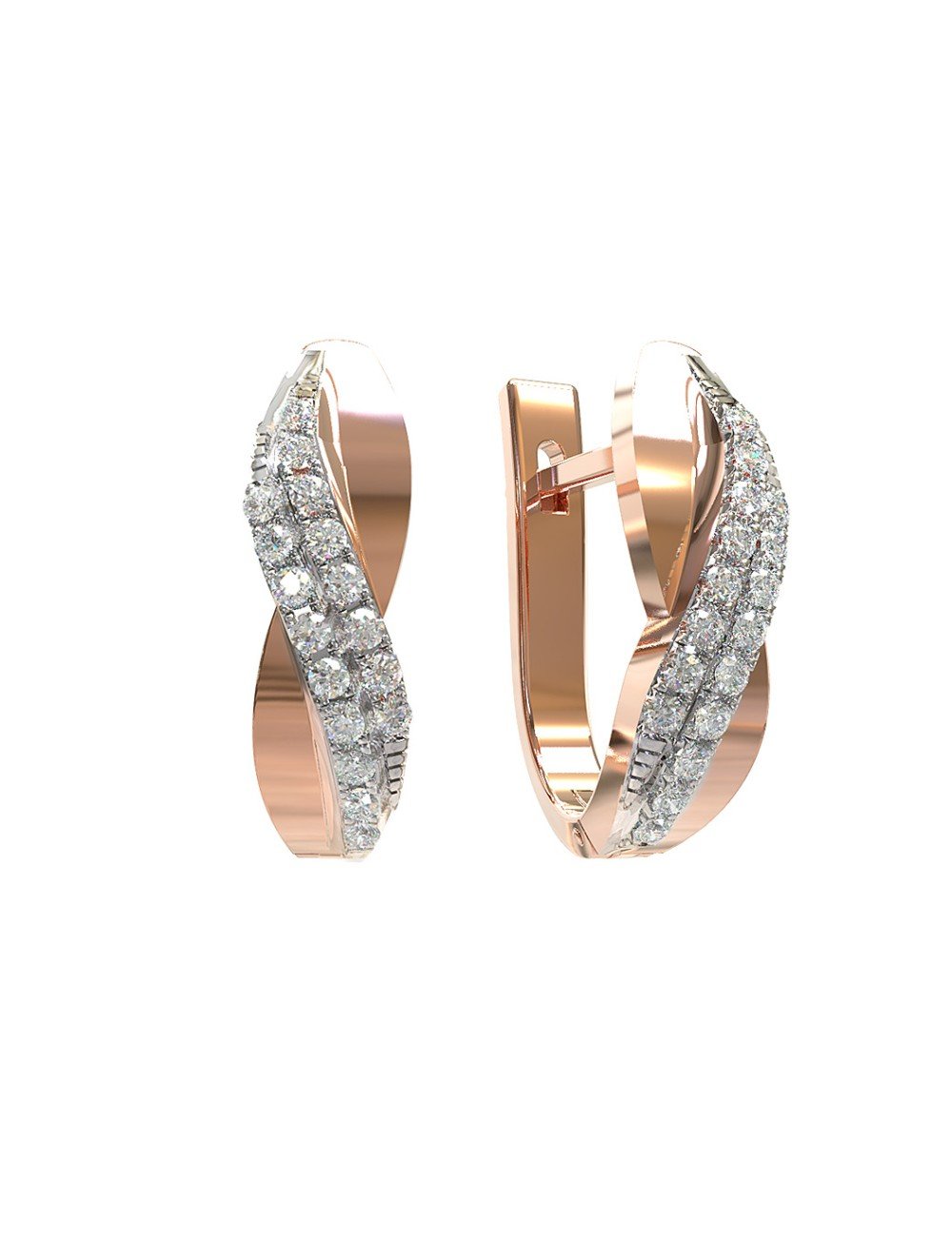 Серьги из золота c бриллиантами